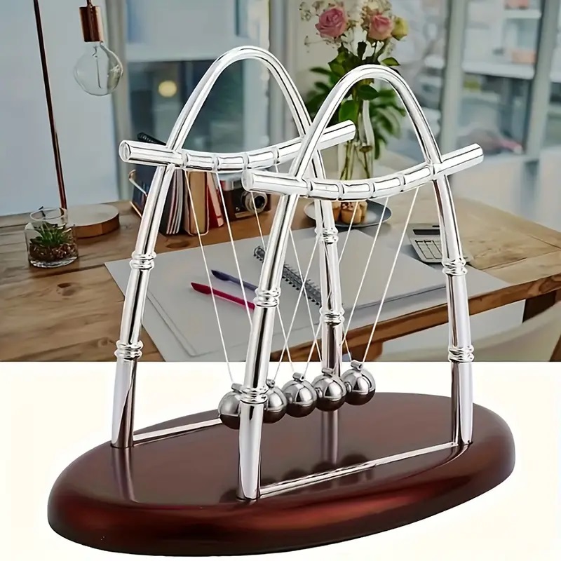 Newton Cradle Large - Newton Cradle Balans Stalen Ballen Perpetual