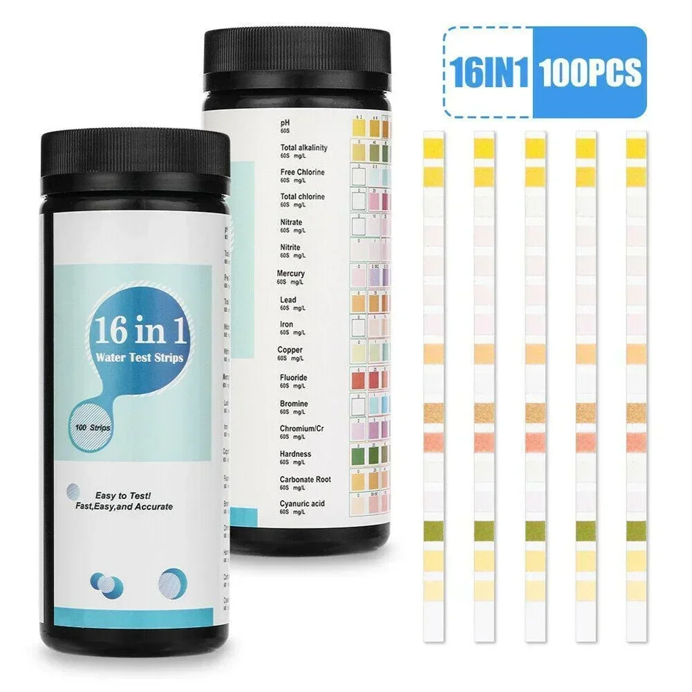 Water Testing Kit - 16-in-1 drinkwatertestkit PH-teststrips voor aquarium kraanwaterkwaliteit
