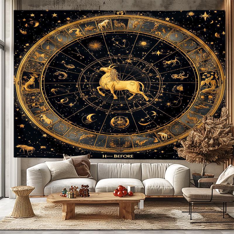 Star Map Poster - Elegante Zodiac Constellation Tapestry Hemelse Astrologie