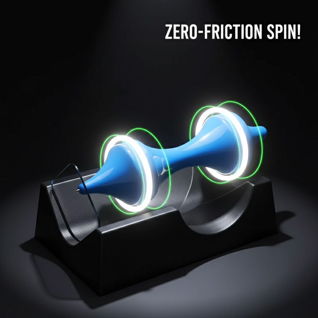 Newton Cradle Large - Gravity-Defying Magnetic Levitation Spinner Desktop Toy