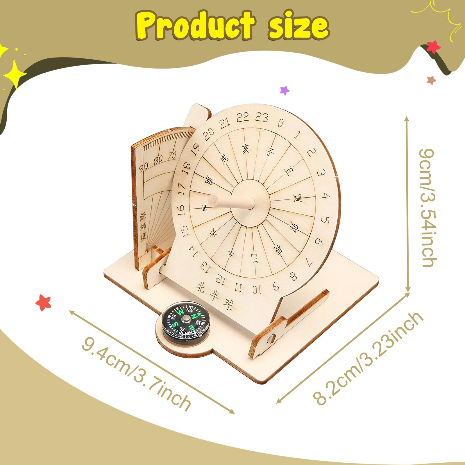 Houten zonnewijzerklokmodel DI - Science Diy Model recensie en prijs