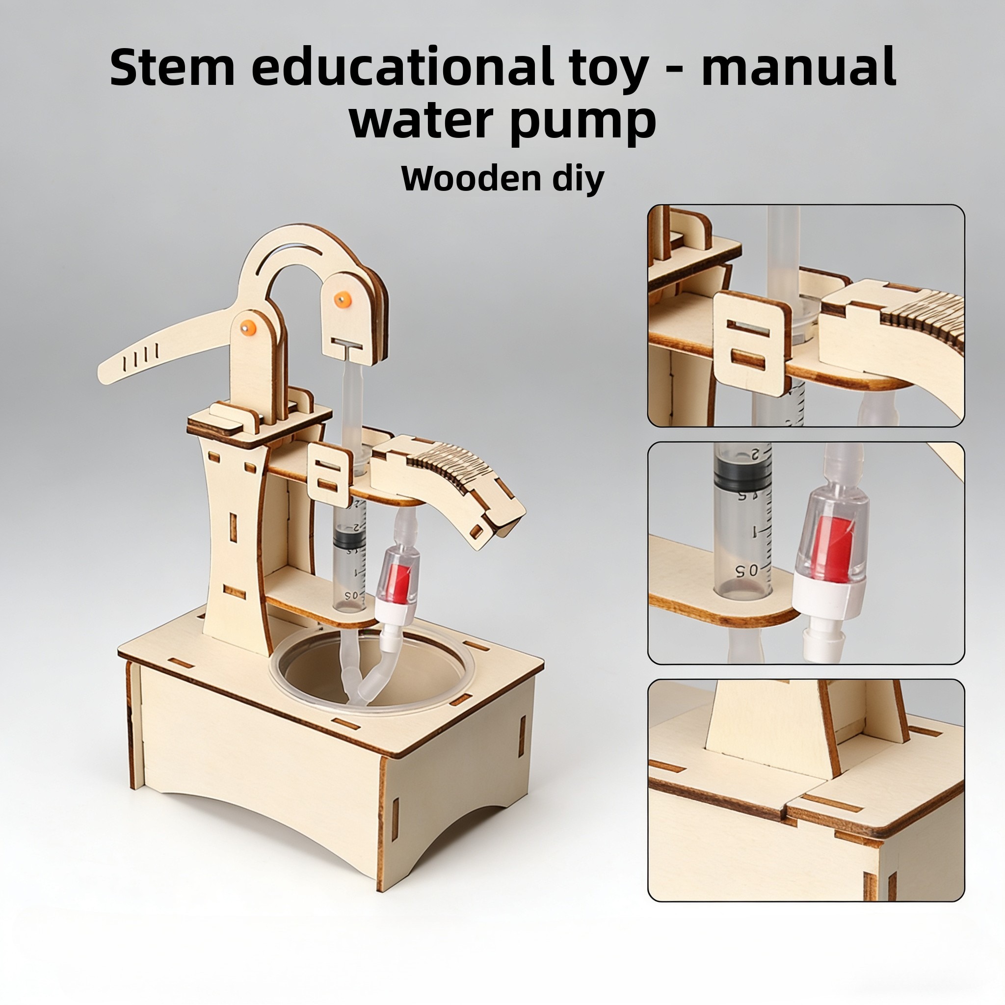 Houten DIY handpomp-wellmodel  - Science Diy Model recensie en prijs