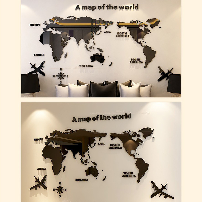 Nordic Wereldkaart Acryl 3d Mu - Star Map Poster recensie en prijs