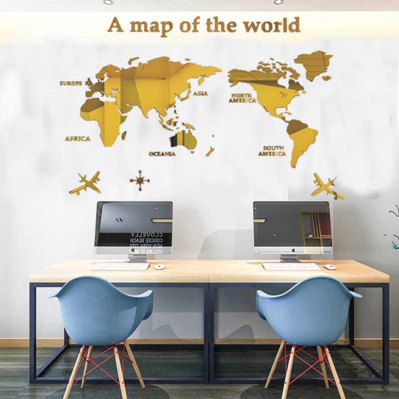 Nordic Wereldkaart Acryl 3d Mu - Star Map Poster recensie en prijs