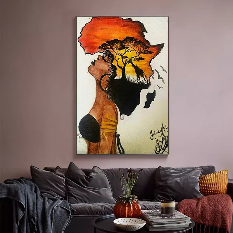 Klassieke Afrikaanse Vrouw Pos - Star Map Poster recensie en prijs
